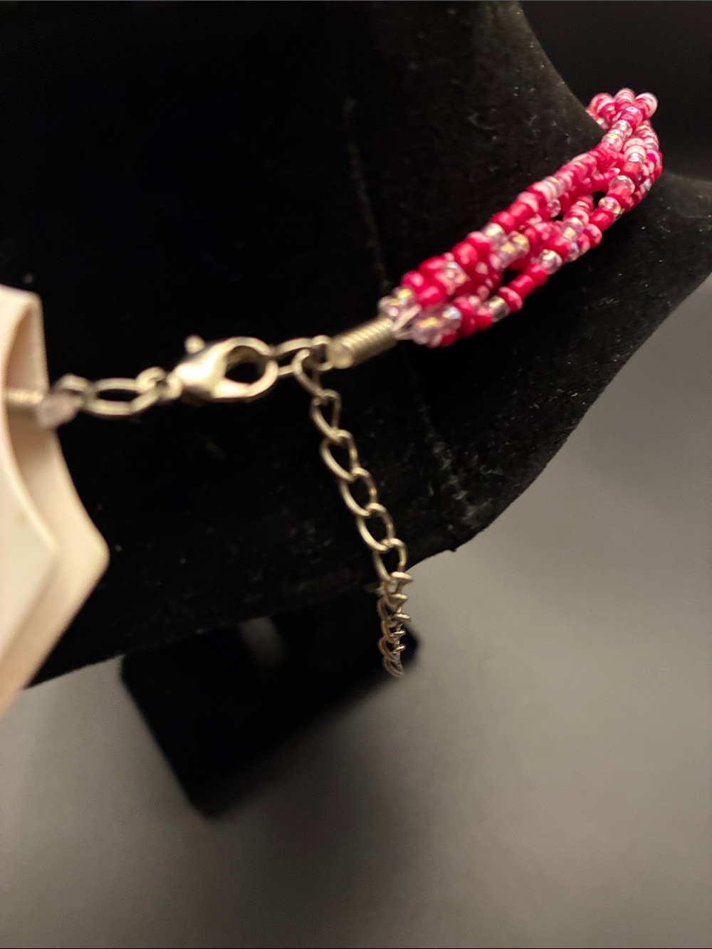 Twisted Red Seed-Bead Necklace for Women - Picture 4 of 4
